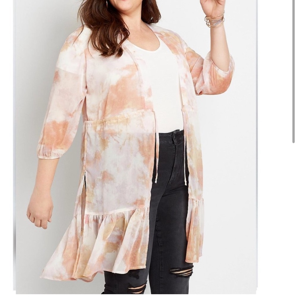 maurices Tie-Dye Kimono Cardigan